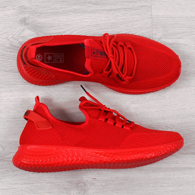 Buty sportowe męskie wsuwane czerwone News 3634
