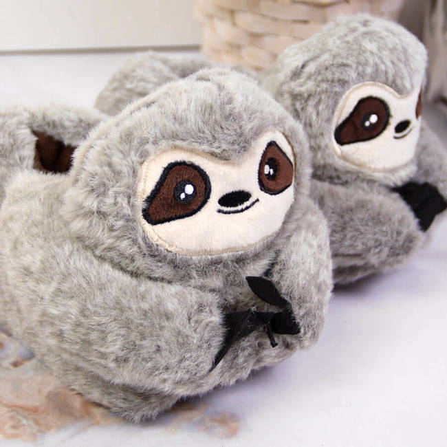 Bambosze kapcie dziecięce domowe zwierzaki leniwce