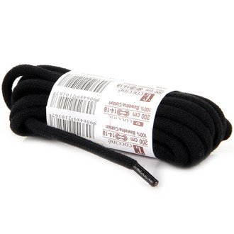 COCCINE czarne sznurowadła bawełniane 200 cm